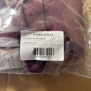 Honeylove Crossover Bra in Rich Burgundy